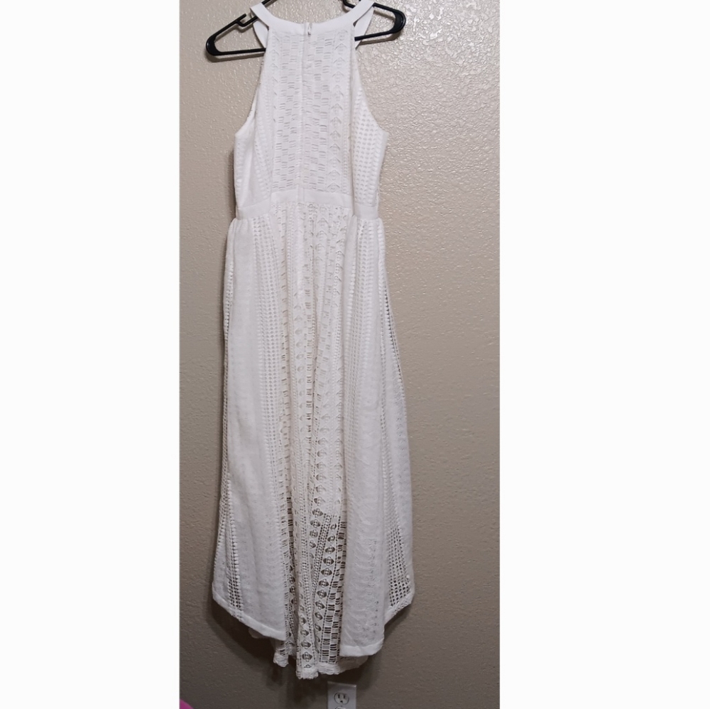 Modcloth White Lace Harmonious Ceremony Hi Low Maxi Dress - Picture 4 of 5